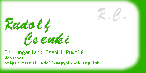 rudolf csenki business card